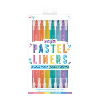 Pastel Liners Dual Tip marker and highlighter set