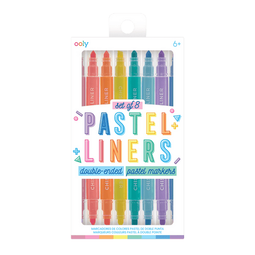 Pastel Liners Dual Tip marker and highlighter set