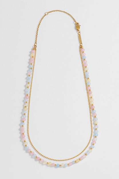 Pastel Multi Gemstone Double Necklace
