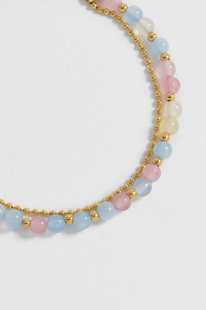 Pastel Multi Gemstone Duo Bracelet