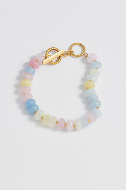 Pastel Multi Gemstone T-Bar Bracelet