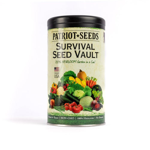 Patriot Seeds Survival Seed Vault (100% Heirloom, 20 Varieties)