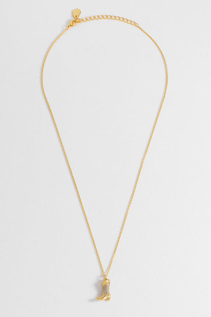 Pave Cowboy Boot Necklace