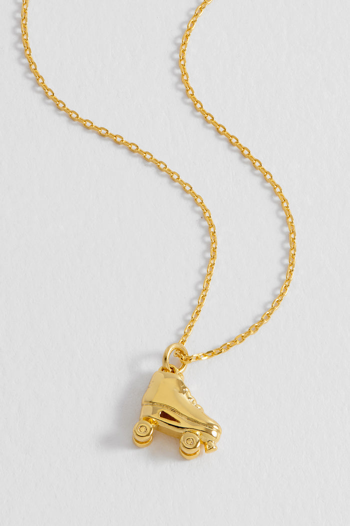 Pave Roller Skate Necklace