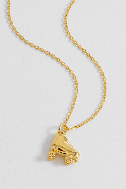 Pave Roller Skate Necklace