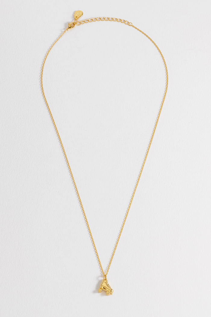 Pave Roller Skate Necklace