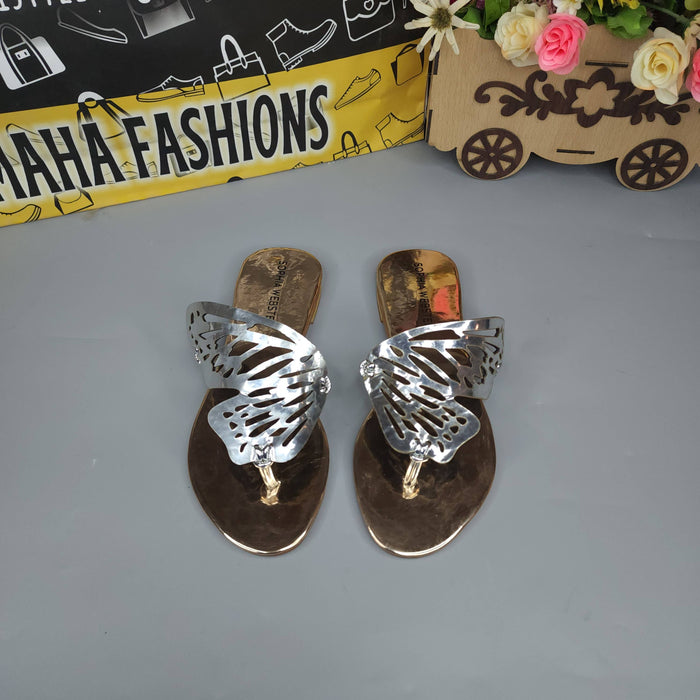 Peach Butterfly Slippers - Maha fashions -  Women Footwear