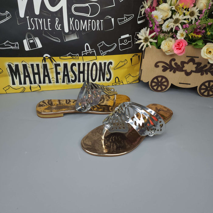 Peach Butterfly Slippers - Maha fashions -  Women Footwear