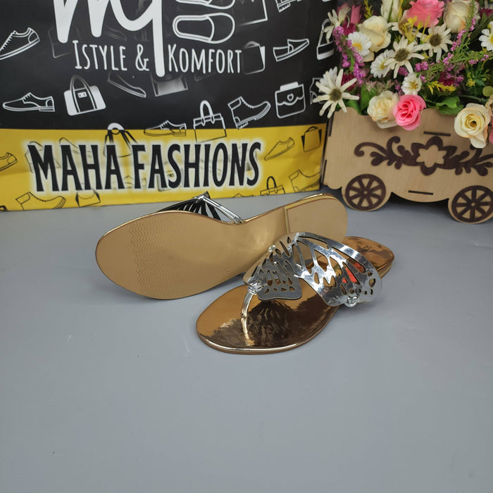 Peach Butterfly Slippers - Maha fashions -  Women Footwear