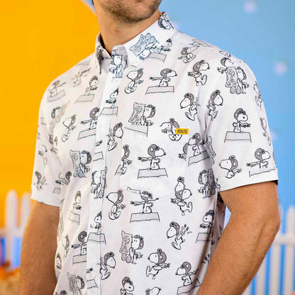 RSVLTS Peanuts Short Sleeve Shirt Peanuts "The Flying Ace" – KUNUFLEX Short Sleeve Shirt