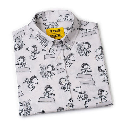 RSVLTS Peanuts Short Sleeve Shirt EVENTS Peanuts "The Flying Ace" – KUNUFLEX Short Sleeve Shirt