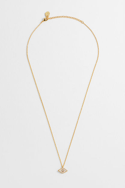 Pearl Evil Eye Necklace
