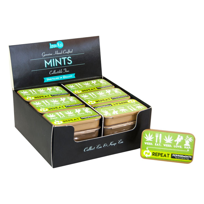 Peppermint Mints Eat.Weed.Repeat 0.56oz Tins - 24ct