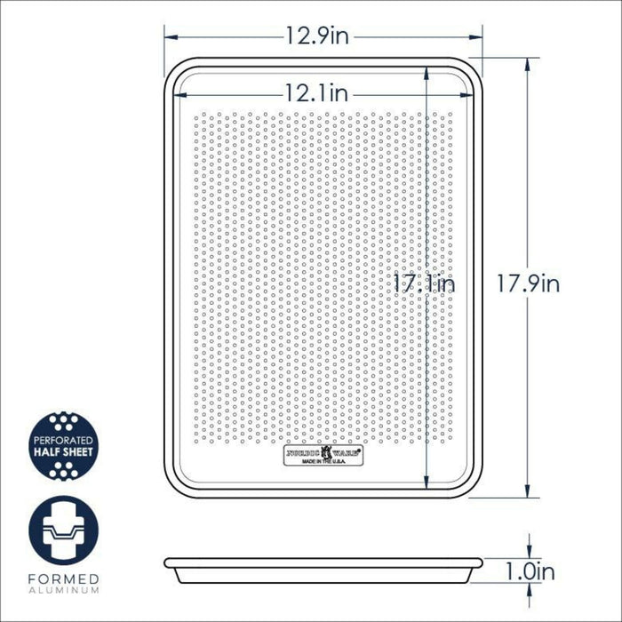 Perforated Crisping Half Sheet dimensions