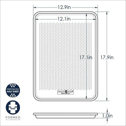 Perforated Crisping Half Sheet dimensions