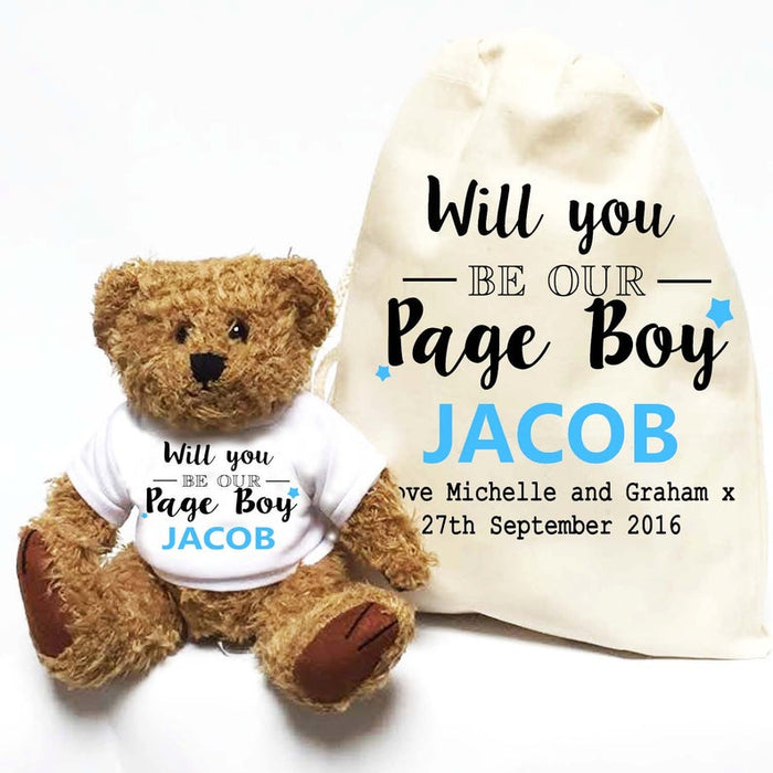 Personalized Bridal Party Teddy Bears - Flower Girl - Ring Boy- Bridesmaids