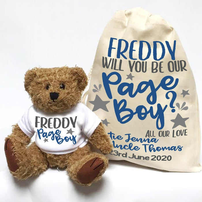 Personalized Bridal Party Teddy Bears - Flower Girl - Ring Boy- Bridesmaids