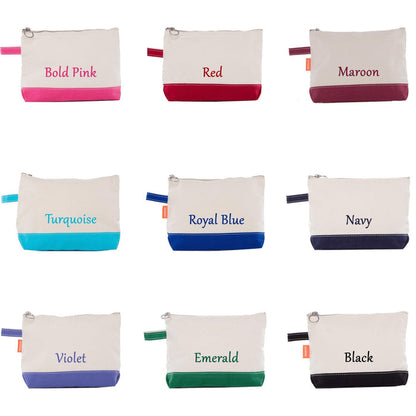 Phi Mu Canvas Cosmetic Bag
