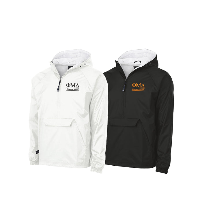 Phi Mu Delta Flannel Lined Windbreaker - Chapter Name