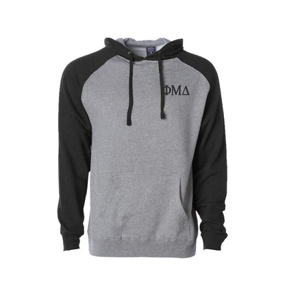 Phi Mu Delta Raglan Hooded Sweatshirt