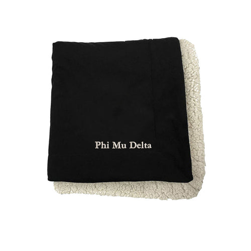 Phi Mu Delta Sherpa Lined Blanket