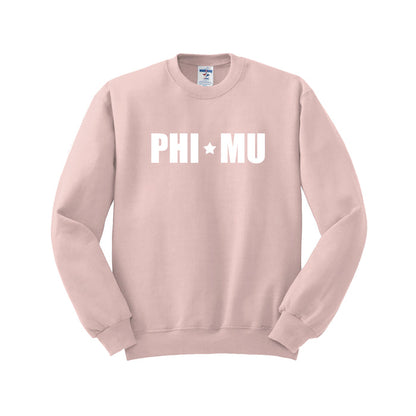 Phi Mu Sorority Crewneck Sweatshirt - Stars