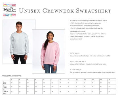 Phi Mu Sorority Crewneck Sweatshirt - Stars