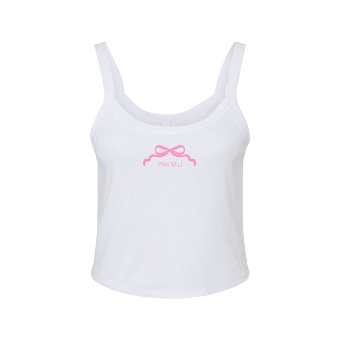 Phi Mu Spaghetti Strap tank - Cropped Shirt