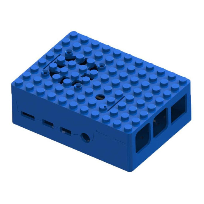Pi-Blox Case for Raspberry Pi 4 - Blue [Discontinued] by The Pi Hut - The Pi Hut