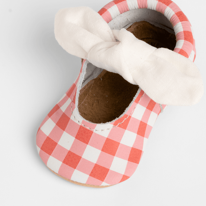 Picnic Table Knotted Bow Baby Shoe Knotted Bow Mocc Soft Sole