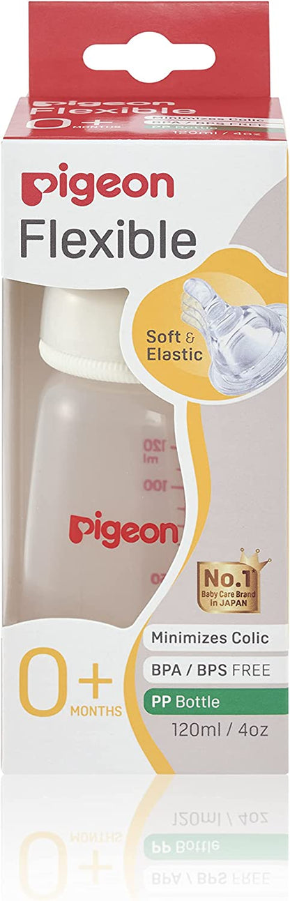 Pigeon Flexible Slim Neck Baby Bottle for 0 Plus Months Babies 120ml PP