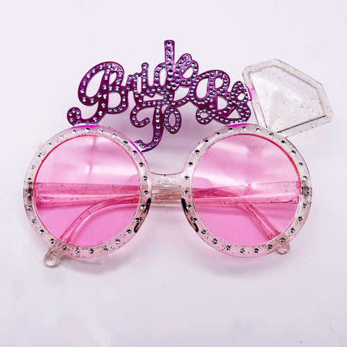 Pink Bling Diamond Bridal To Be Glasses for Bridal Shower or Bachelorette Party