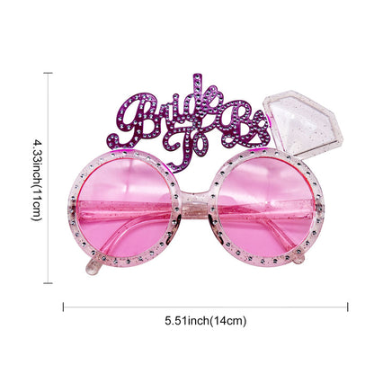 Pink Bling Diamond Bridal To Be Glasses for Bridal Shower or Bachelorette Party
