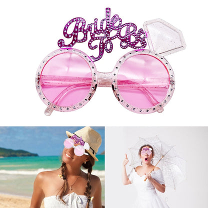 Pink Bling Diamond Bridal To Be Glasses for Bridal Shower or Bachelorette Party