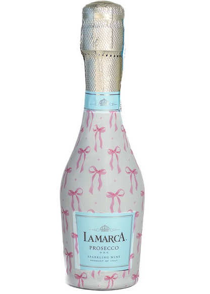 mini prosecco bottle wraps pink bows