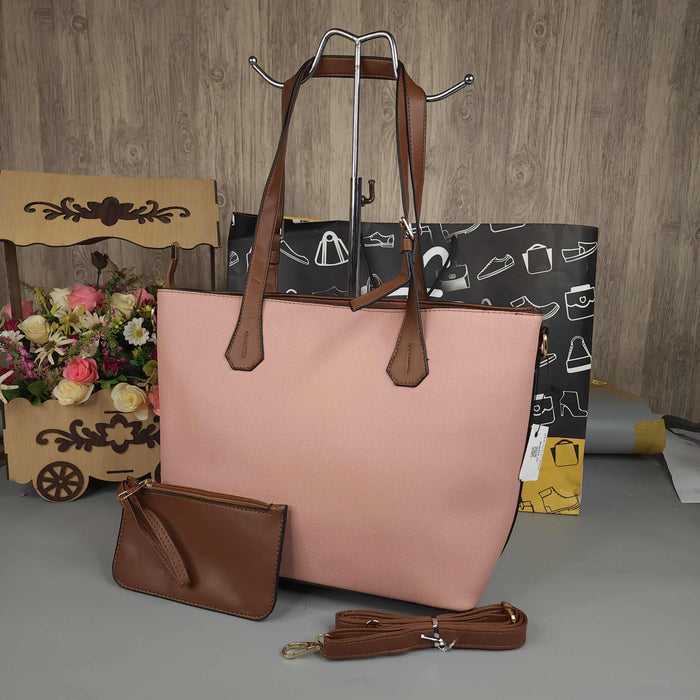 Pink Brown Shoulder Bag - Maha fashions -  Handbags & Wallets