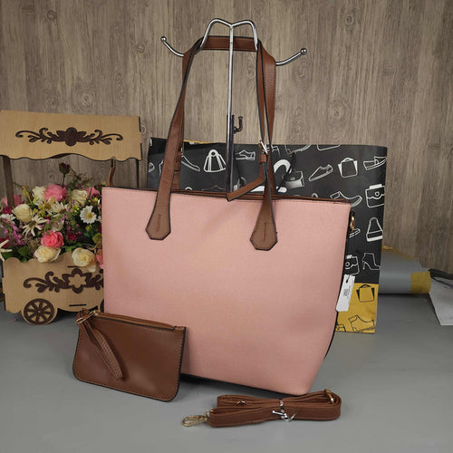 Pink Brown Shoulder Bag - Maha fashions -  Handbags & Wallets