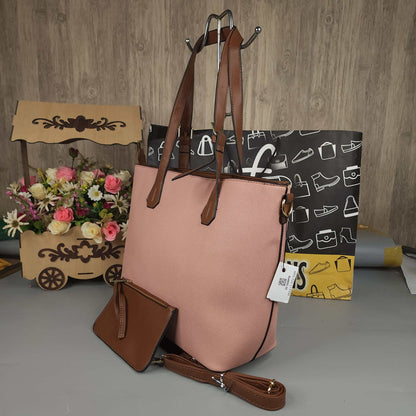 Pink Brown Shoulder Bag - Maha fashions -  Handbags & Wallets