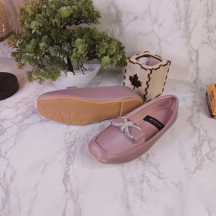 Pink Buckle Loafers - Maha fashions -  Women Footwear