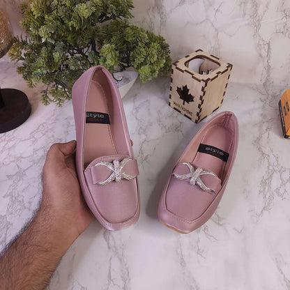Pink Buckle Loafers - Maha fashions -  Women Footwear