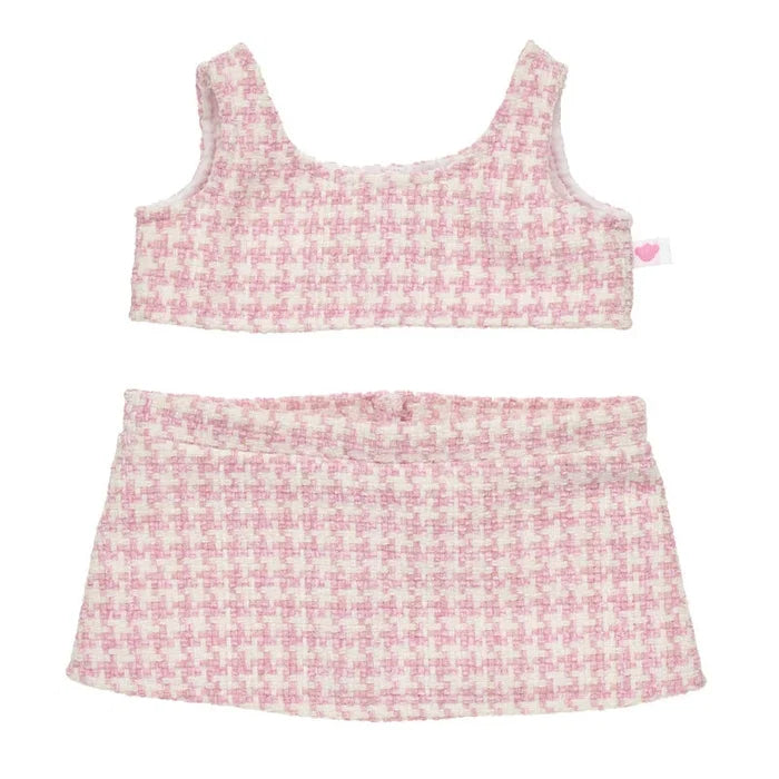 Pink Check Tweed Easter Outfit