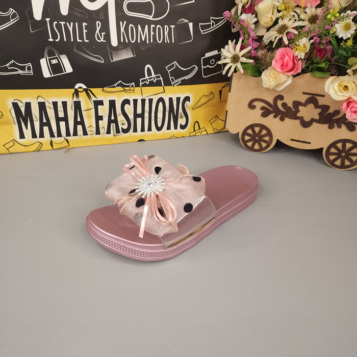 Pink Flower Slides - Maha fashions -  Women Footwear