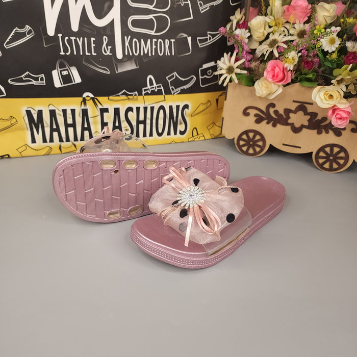 Pink Flower Slides - Maha fashions -  Women Footwear
