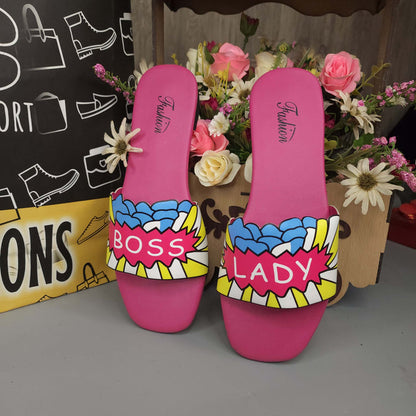 Pink Funky Slippers - Maha fashions -  Women Clothing