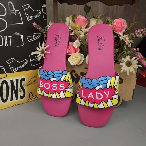 Pink Funky Slippers - Maha fashions -  Women Clothing