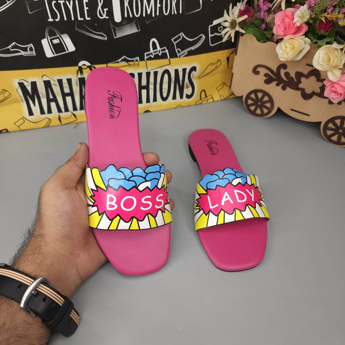 Pink Funky Slippers - Maha fashions -  Women Clothing
