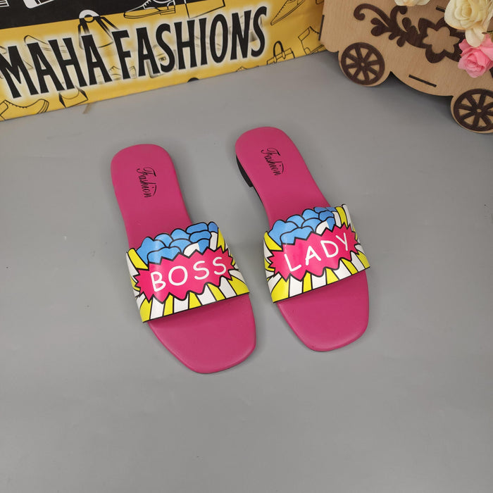 Pink Funky Slippers - Maha fashions -  Women Clothing