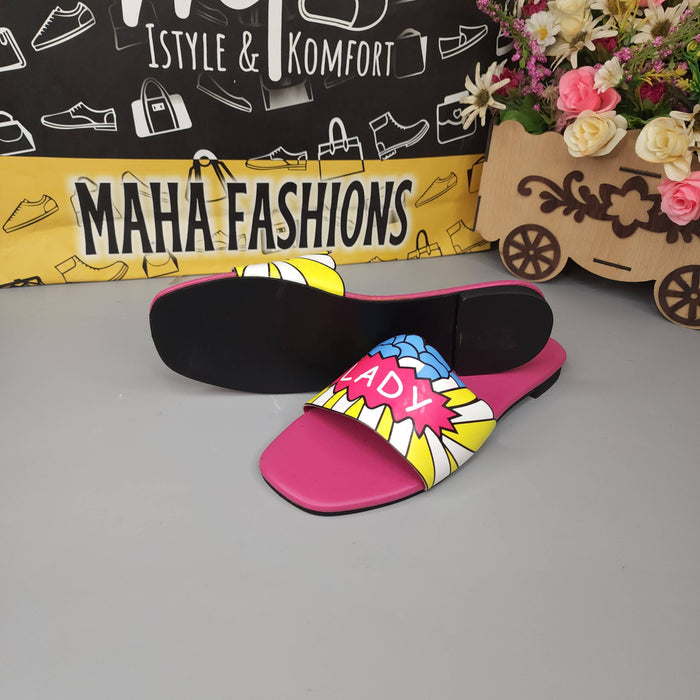 Pink Funky Slippers - Maha fashions -  Women Clothing