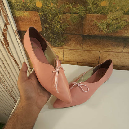 Pink Pointed Pumps in Flat - Maha fashions -  Women Footwear