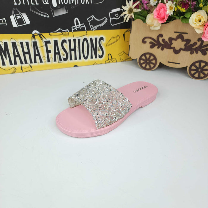 Pink Stud Slippers - Maha fashions -
